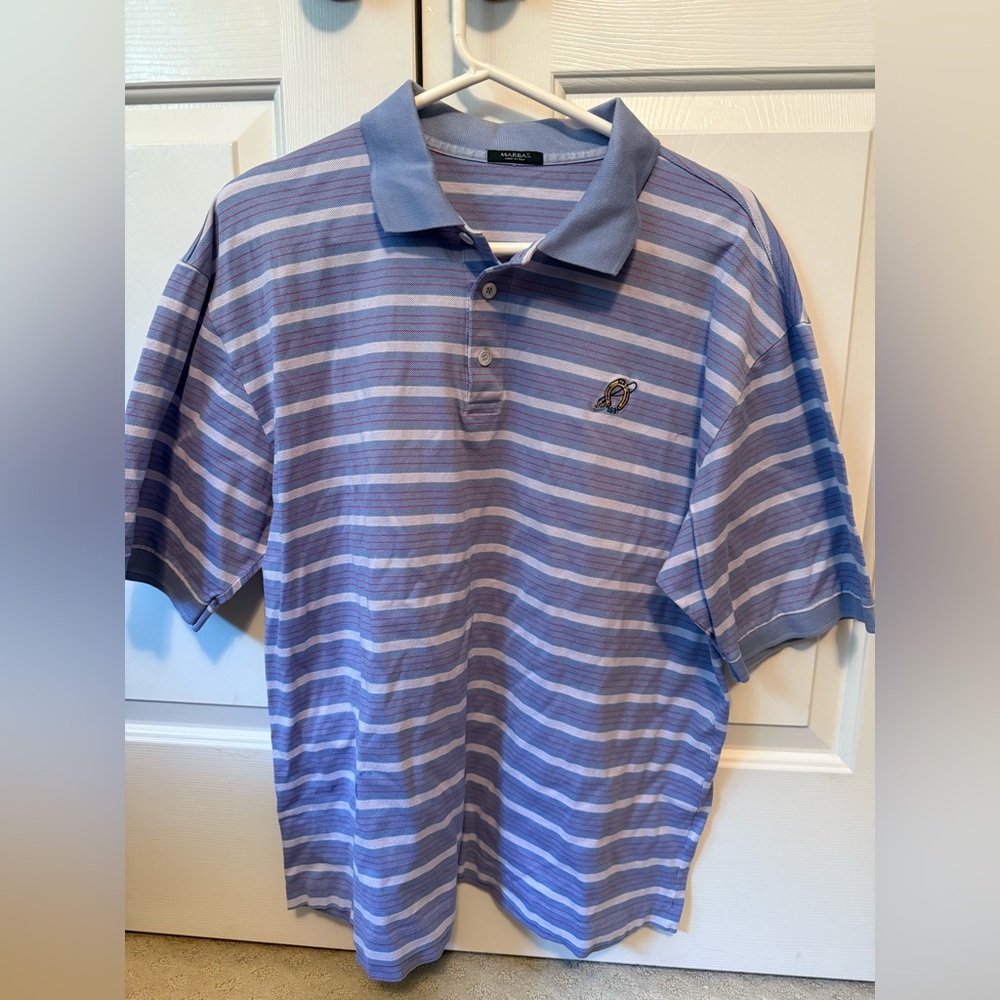 Marbas Striped Blue Polo Shirt